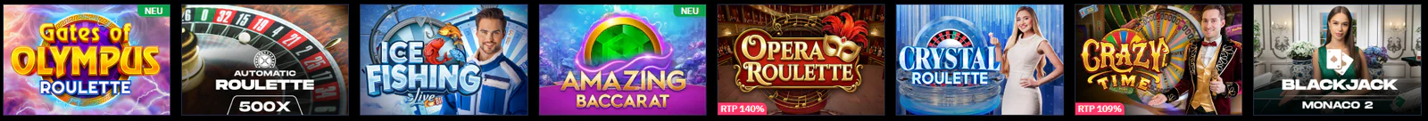 Beonbet Casino – Live-Casino-Spiele mit Gates of Olympus Roulette, Automatic Roulette, Amazing Baccarat, Crazy Time und Blackjack Monaco 2.